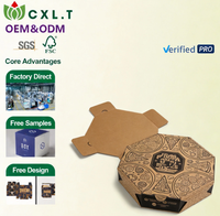 Boîte à pizza en carton ondulé personnalisée, écologique, recyclable, de qualité alimentaire, pour la livraison de pizzas et la restauration