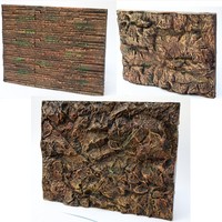Panel Latar Belakang 3D Terarium Hutan Hujan PU Dekorasi Tangki Kura-Kura Reptil Alami Menciptakan Pemandangan Lengkap Perlengkapan Reptil
