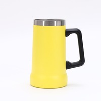 Tasse de voyage portable en acier inoxydable 304 de 20 oz avec logo personnalisé, grande poignée classique, pour le camping et les activités de plein air