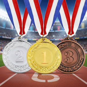 Ensemble <span class=keywords><strong>de</strong></span> médailles personnalisées pas cher |   Médailles en or/argent/cuivre fournies par l'usine, adaptées à tous les types <span class=keywords><strong>de</strong></span> compétitions sportives - Product Image 2