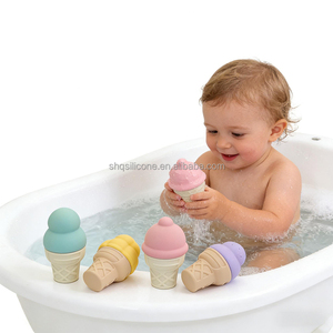 Giocattoli da Bagno a Forma di Gelato per Neonati, Senza BPA, in Silicone, per la Dentizione, Vendita all'Ingrosso - Product Image 2