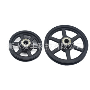 Nylon <b>Plastic</b> <b>Wheel</b> Black Circular Injection Molded Parts For Engineering Machinery - Product Image 1