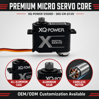 Servomoteur numérique micro pour avion RC, 9g, boîtier tout aluminium, moteur sans noyau, étanche, 0.07s, 7.4V, XQ-POWER S1009D