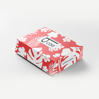 Conception gratuite motif de fleurs fantaisie Eco imprimé Logo personnalisé petit Carton Mailer boîte d'emballage en papier pour l'expédition de produits de soins de la peau
