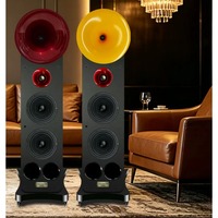 KYYSLB Enceinte Hi-Fi Audiophile de Sol 12 Pouces avec Amplificateur, Trois Voies, Double Basse, Haut de Gamme