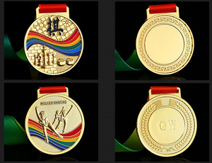 Personalização por atacado de barato em branco liga de zinco 3D medalhas UV impresso maratona corrida e escola esportes troféus - Product Image 3