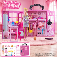Armoire de poupée de 30 cm pour habillage, ensemble cadeau d'anniversaire tendance, jouet de jeu d'imitation pour filles, certifié CE EN71 REACH, emballage personnalisé OEM