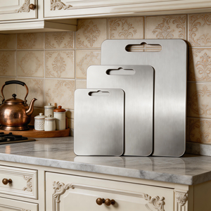 Çok fonksiyonlu kalınlaşmış gıda et peynir tahtası titanyum mutfak için kesme tahtası 304 paslanmaz çelik kesme tahtası - Product Image 1