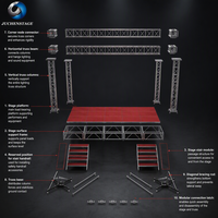 Sistema de armazón de aluminio de carga pesada para escenarios, armazón irregular especial, armazón de pórtico, armazón de techo, armazón de arco para telón de fondo de escenario de conciertos