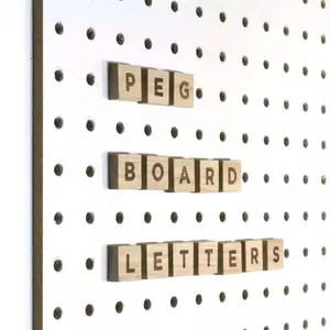 6Mm Hitam Putih Dinding Mount Mdf Pegboard dengan Kait Logam