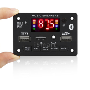 6V 12V <strong>Bluetooth</strong> 5.0 MP3 <strong>Decoder</strong> Board Module Wireless Car USB MP3 Player TF Card Slot USB FM Microphone Handsfree Control - Product Image 4