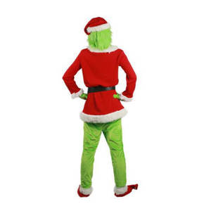 Disfraz de Navidad del <span class=keywords><strong>Grinch</strong></span> para Niños y Adultos Disfraz de Santa de Piel Verde de Lujo Conjunto de Ropa de Monstruo Navideño Disfraces de Cosplay - Product Image 3