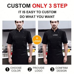 เสื้อพนักงานโรงแรม 5 ดาว สำหรับฤดูร้อนและฤดูใบไม้ผลิ ป้องกันการซีดจาง สำหรับชายหญิง ผ้าฝ้ายอย่างดี สำหรับพนักงานเสิร์ฟอาหารค่ำ ชุดยูนิฟอร์มสีขาวสำหรับเชฟ - Product Image 3