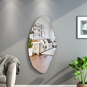 Nordique argent ovale cadre décor <span class=keywords><strong>noir</strong></span> salle de bain <span class=keywords><strong>miroir</strong></span> Long pleine longueur <span class=keywords><strong>miroir</strong></span> pour mur chambre hôtel - Product Image 3