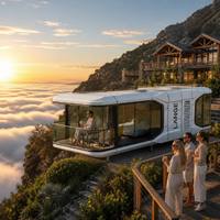Maison-capsule de studio de jardin préfabriquée, prête pour la fibre optique, cabane mobile moderne pour bureau nomade numérique