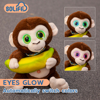 Banane électrique en peluche magnétique contrôlée, jouet électronique en peluche