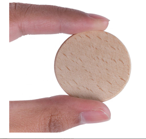 Disque rond naturel inachevé hêtre disques en bois blanc puces tranche de carte ronde bricolage artisanat pièces en bois 38mm - Product Image 4