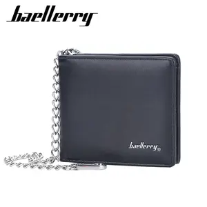 Portmonee portafoglio uomo corto rfid Multi-card posizione portafoglio da uomo baellerry pu leather minimalista slim bulk chain portafogli per uomo