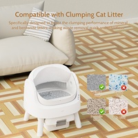 Pour Autoscooper 11 Bac à litière automatique pour chat en plastique écologique Grande capacité Conception ouverte Sacs poubelles inclus