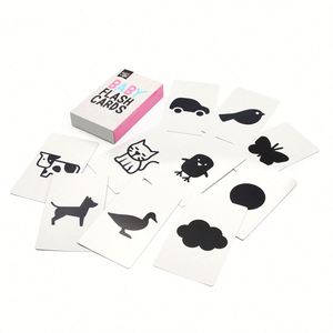Flash <b>Cards</b> Learning Visual Simulation Cognitive Black and White High Contrast Baby Flashcards - Product Image 1