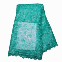 Tissu en dentelle de tulle orange brûlé de haute qualité, tissu en dentelle française brodé de luxe nigérian pour robes de soirée