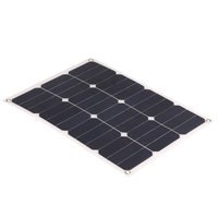 Panneau solaire semi-flexible 40W 18V pour chargeur de batterie de voiture 12V Chargeur solaire flexible Chargeur de téléphone portable Panneau solaire flexible