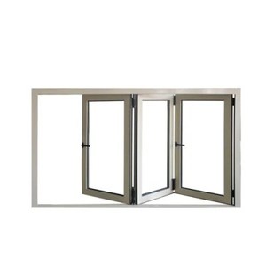 Ventanas correderas de vidrio con aislamiento grande, marco blanco plegable de aluminio, ventanas plegables dorwin - Product Image 6