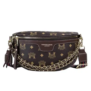 New chest bag pu leather kangaroo Factory wholesale pu waist belt fanny bag bum sling bag