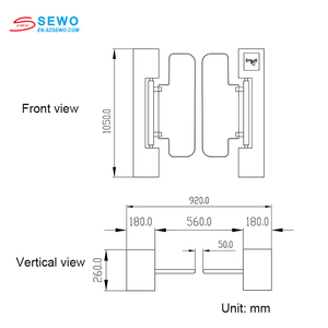 Nhận dạng khuôn mặt turnstile kiểm soát truy cập sinh trắc học Swing cổng rào cản cho phòng tập thể dục lối vào Cổng An Ninh - Product Image 4