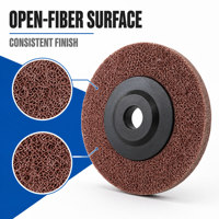 Disque de polissage non tissé en nylon pour le conditionnement des surfaces métalliques et en acier inoxydable, pour meuleuse d'angle