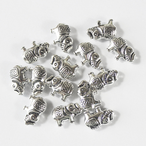 ลูกปัดเงินเทียมรูปช้างทิเบตทำจากโลหะผสมสังกะสีลูกปัดคั่นหน้ารูปช้างสำหรับทำเครื่องประดับแบบทำมือ - Product Image 3