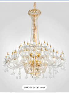 Fransız imparatorluk avize lamba lüks ziyafet salonu düğün parti olay dekor ışıkları K9 kristal Murano cam avize - Product Image 2