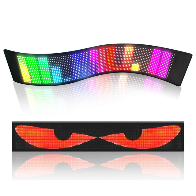 Led Soft Screen Car Flexible Advertising Screen APP Control Screen Window Door Head Full Color Display