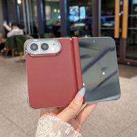 Étui magnétique en cuir végétalien PU à couverture intégrale pour iPhone 18 Duo, résistant aux chocs, effet peau mate, protection intégrée anti-chute