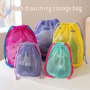 Mesh Drawstring <b>Storage</b> Pouch Bag Multi Purpose Travel Outdoor Activity Pouch <b>for</b> Digital Products <b>Makeup</b> Bag - Product Image 3