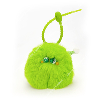 Personnalisé petit monstre porte-clés en peluche jouets Animal en peluche mignon grands yeux en peluche coloré maladroit poupée crème glacée porte-clés moelleux
