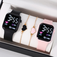 Montre à quartz pour femme LYN-222, style simple et classique, bracelet en silicone, ensemble tendance.