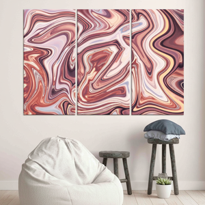 Pink Marble <b>Canvas</b> Print: Modern Abstract <b>Wall</b> Art, Printed Design,SET OF 3 <b>CANVAS</b> - Product Image 3