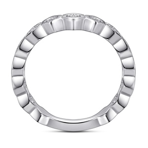 Argent sterling en gros pour la fabrication de bagues, bague creuse, bague en argent pour femmes - Product Image 4