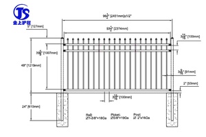 Panneaux de clôture noirs personnalisés avec piquets pointus de 4 pieds, 6 pieds et 8 pieds de haut - Product Image 3