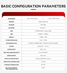 UNO Quad Core N95 N97 Mini PC RS485 RS232 <span class=keywords><strong>3G</strong></span> 4G LTE không quạt máy tính công nghiệp W/ Dual Lan Dual Com khe cắm Sim I7 Intel 12 gen - Product Image 4