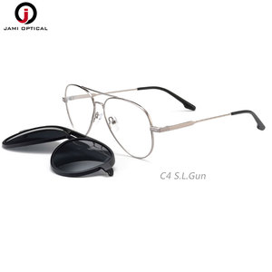 Kính mắt gọng nam thời trang bán buôn 2024, gọng kính nam bằng thép không gỉ, tròng kính <span class=keywords><strong>acrylic</strong></span>, có khả năng phân cực, in logo tùy chỉnh - Product Image 5