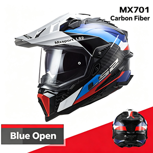 Nuevo <span class=keywords><strong>Casco</strong></span> Integral de Motocicleta <span class=keywords><strong>LS2</strong></span> MX701 de Fibra de Carbono para Carretera y Motocross, con Doble Visera Antivaho, Homologado por ECE, para Todas las Estaciones - Product Image 3