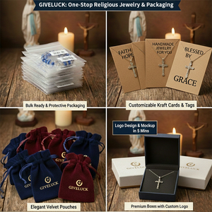 Collar <span class=keywords><strong>de</strong></span> devoción cristiana con colgante religioso <span class=keywords><strong>de</strong></span> Jesucristo en esmalte turquesa, núcleo intercambiable, regalo <span class=keywords><strong>de</strong></span> <span class=keywords><strong>Primera</strong></span> Comunión - Product Image 5