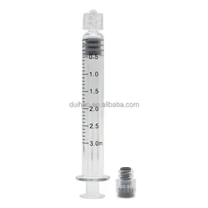 Medical Sterile 0.5/1/1.5/2.25/3/5/10 Ml Luer Lock Syringe With Graduated Glass Syringes