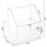 Boîtes de dons transparentes en acrylique, urne à suggestions avec serrure
