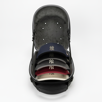 Étui rigide de transport pour casquette de baseball en cuir PU de qualité supérieure avec logo personnalisé, organisateur de rangement pour chapeau en EVA