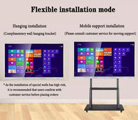 Pizarra Interactiva de 55 Pulgadas con Pantalla LED 4K, Pantalla Táctil de 20 Puntos, Sistema Operativo Android, Cámara de 48MP, 8GB de RAM, 128GB de Almacenamiento, Montaje en Pared