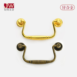 Furniture Handle Zinc Alloy Bright <b>Gold</b> Bar Shape <b>Cabinet</b> Drawer Pull 99mm Length Traditional Design Durable - Product Image 5