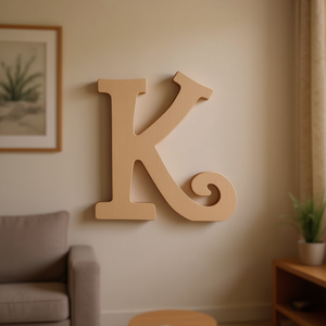 Lettre décorative en bois Ilan K 14,5 cm pour décoration murale de la maison - Product Image 2